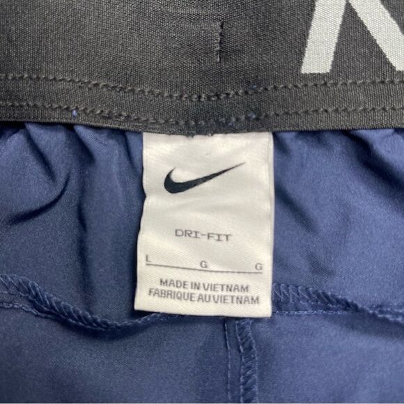 Nike Dri-Fit Standard Fit Men's
Navy Blue Activewear Shorts Size
Large Logo - Picture 5 of 9